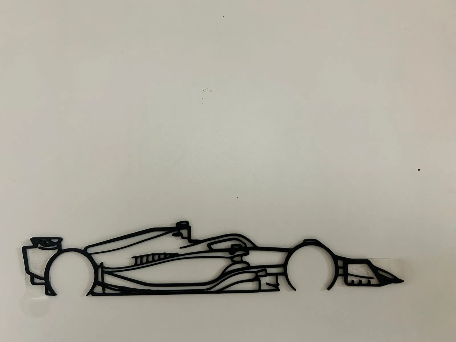F1 Car Line Art — Matte black PLA